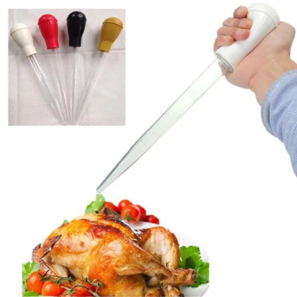 Cooking Kitchen Chicken Turkey Poultry BBQ Food Flavour Baster Syringe Tube Pump Cooking Chicken Turkey Poultry Meat BBQ Food - Image 2