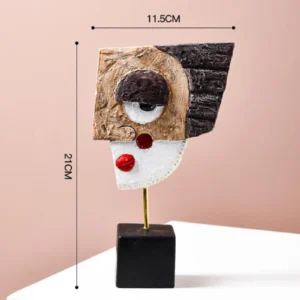 Creative Face Art Statue Sculpture Resin Crafts Figurine Abstract for Living Room Ornament Home Office Desktop Decoration Gift - Image 3