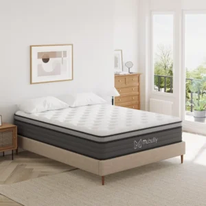 10 Inch Queen Mattress Box Gel Memory Foam Mattress, Individually Wrapped Bagged Coil Innerspring Mattress