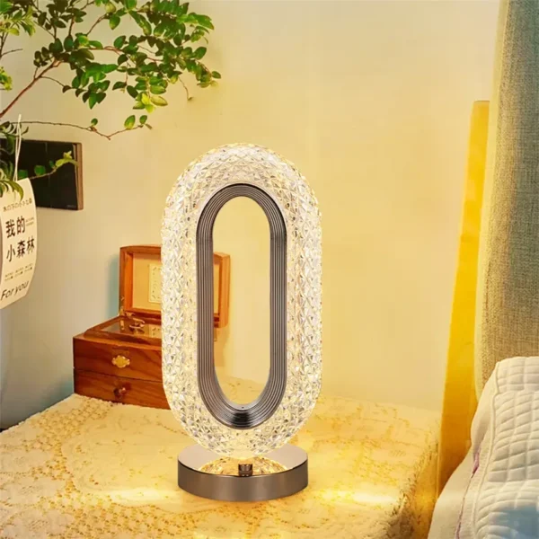 Luxury Modern Crystal Lamp Rechargeable 3 Colors Touch Dimming Suitable For Restaurant Bar Dining Table Decoration Table Light - Image 2