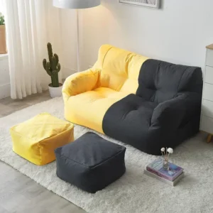 Double Lazyboy Bean Bag Sofa Reclining and Sleeping Soft Comfort Sofa Washable Fabric Sofa Balcony Bedroom Double Seating - Image 4