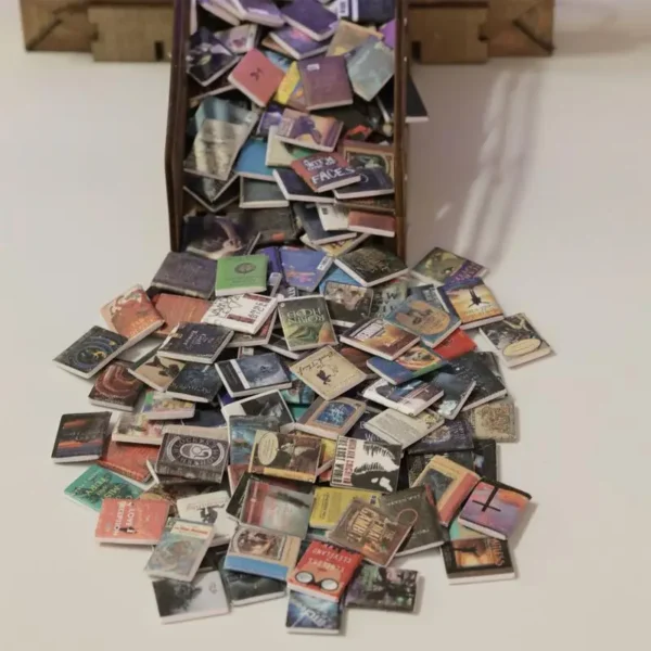 200pcs Miniatures Dollhouse Books Assorted Retro Vintage Mini Books Doll House Decoration Accessories for Library Study Room - Image 4