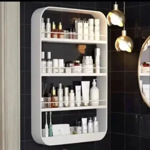 Bathroom Storage Racks Bathrooms Shelves Wall-Mounted Storage Cabinets Bathroom Toiletrie Shelf Wall Shelves Punch-Free - Image 3
