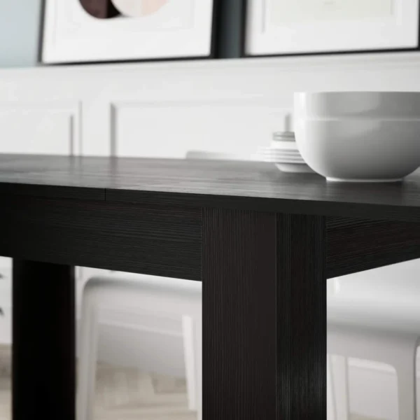Mobili Fiver, Easy, Extendable Dining Table, 55,1(86,6) x35,4 in, Ashwood Black, for 6-10 People, Expandable Dining Table - Image 3