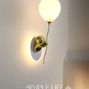 Creative and personalized cartoon children's room, bedroom, bedside wall lamp, artistic bear atmosphere wall light fixture - Image 4