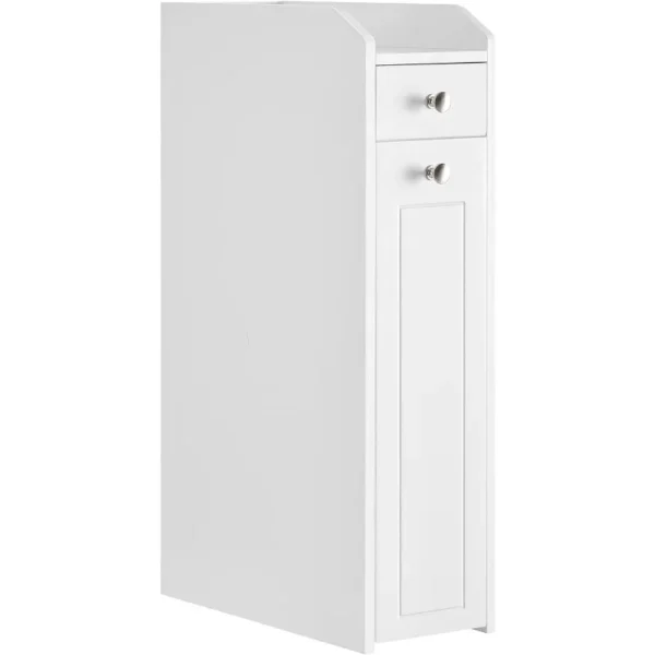 Small Bathroom Storage Cabinet, Slim Bathroom Storage Organizer, Toilet Paper Holder with Storage, Toilet Paper Storage Cabinet