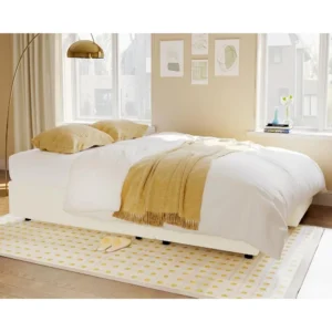 Sofa Bed, Wood Bedframe, for Living Room Bedroom Office, Pull Out Modular Sofa Bed Convertible Living Room Furniture - Image 4