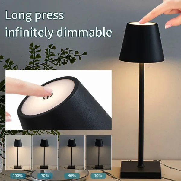 LED Desk Lamp Usb Rechargeable Table Lamp Bar Restaurant Ambiance Wireless Touch Lamps Waterproof Led Lights For Hotel Bedroom - Image 5
