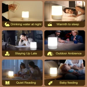 Bedside Led Night Lights Dimmable Charging Desktop Night Lamps Bedroom Bedside Lighting Decoration Touch Reading Led Table Lamps - Image 6