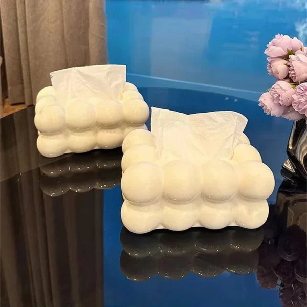 New type Tissue storage box Marshmallow style White and Black Nortic Artwork Plastic Tissue Box For Home restaurant and office - Image 5