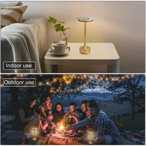 Simple charging LED Desk Lamp restaurant bar desk lamp dimming atmosphere retro portable charging touch USB desk lamp - Image 5