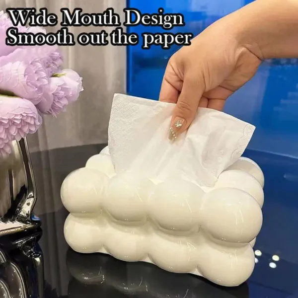 Cotton Candy Drawer Light Luxury Home Living Room Creative 2024 New High-end Dining Table Tissue Box Plastic - Image 5