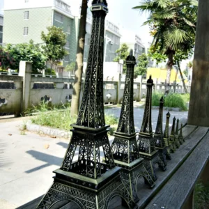 Paris Effiel Tower Figures Statues Building Model Fashion Romantic Retro Bronze Sculpture Home Desktop Metal Decorative Ornament - Image 4