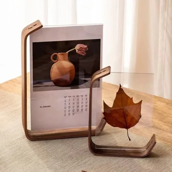 New Acrylic Picture Frame Swing Table Wooden DIY Personalized Photo Box Transparent Double Sided Photo Frame Home Decor - Image 5