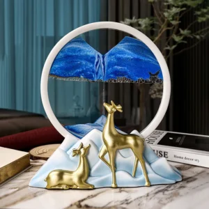 Quicksand painting decoration creative art hourglass home living room TV cabinet landscape decoration - Image 3