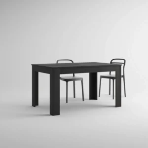 Mobili Fiver, Easy, Extendable Dining Table, 55,1(86,6) x35,4 in, Ashwood Black, for 6-10 People, Expandable Dining Table - Image 2