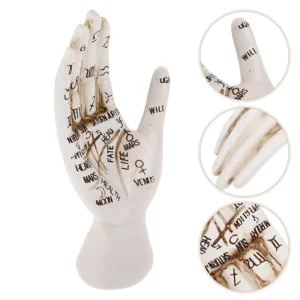 Halloween Decor Psychic Palm Hand Palmistry Statue Prop Creative Tea Table Sculpture With Lines Decoration - Image 4