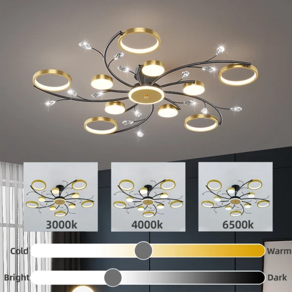IRALAN Modern Ceiling Lamp Bedroom chandelier Dining table light Room Lamp Household LED Chandelier APP Dimming Lamp - Image 4