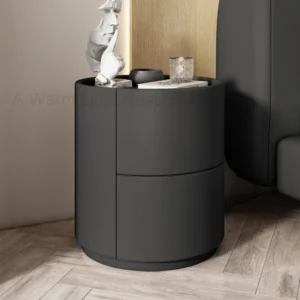 Bedroom Cabinets Nightstand Small Circular Wooden Bedside Table Low Nightstand Modern Nordic Mesitas De Noche Bedroom Furniture - Image 5