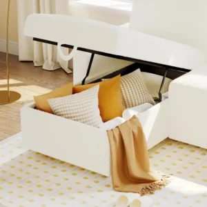 Sofa Bed, Wood Bedframe, for Living Room Bedroom Office, Pull Out Modular Sofa Bed Convertible Living Room Furniture - Image 6