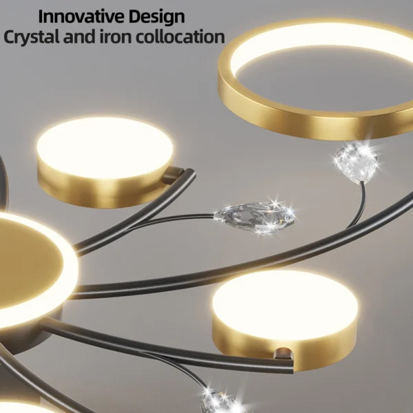 IRALAN Modern Ceiling Lamp Bedroom chandelier Dining table light Room Lamp Household LED Chandelier APP Dimming Lamp - Image 6
