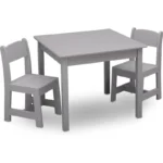Delta Children MySize Kids Wood Table and Chair Set (2 Chairs Included) - Ideal for Arts & Crafts, Snack Time & More