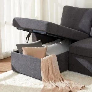 VanAcc Sleeper Sofa, Sofa Bed- 2 in 1 Pull Out Couch Bed with Storage Chaise for Living Room, Sofa Sleeper with Pull Out Bed - Image 6