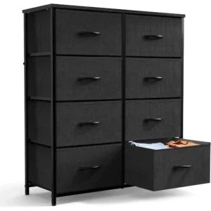 8 Drawers Dresser Fabric Dresser for Bedroom, Chest of Drawers with Fabric Bins, - Image 2
