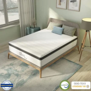 8 Inch Maxima Hybrid Mattress, Twin Size, Cooling Gel Infused Memory Foam and Innerspring Mattress, Bed in a Box,White & Gray - Image 2