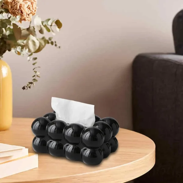 New type Tissue storage box Marshmallow style White and Black Nortic Artwork Plastic Tissue Box For Home restaurant and office - Image 4