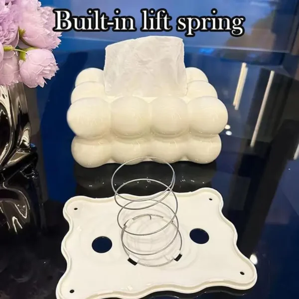 Cotton Candy Drawer Light Luxury Home Living Room Creative 2024 New High-end Dining Table Tissue Box Plastic - Image 4
