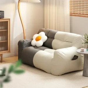 Double Lazyboy Bean Bag Sofa Reclining and Sleeping Soft Comfort Sofa Washable Fabric Sofa Balcony Bedroom Double Seating