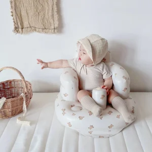 Baby Inflatable Sofa Children Puff Portable Bath Chairs PVC Multifunctional Seat Practice Sitting Bath Stool - Image 4