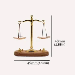 Vintage Mini Balance Scales Ornament Handmade Weight Dollhouse Exquisite Metal Antique Justice Scale Model Miniature Home Decor - Image 6