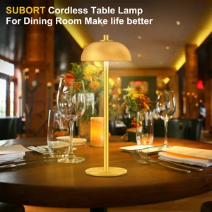 SUBORT Table Lamp for Bedroom Rechargeable Wireless Touch Lamp Camping Mushroom Creative Lamp Mood Light USB-C Desk Lamp - Image 3