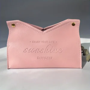 Living Room Dining Room Tissue Box Environmentally Friendly Leather Multi-purpose Solid Color Creative Napkin Storage Box - Image 4