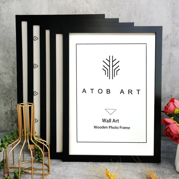 5Pcs Wooden Photo Frames For Picture Wall 10X15 15X20 20X25 A4 Pictures Frame Stand For Pictures Certificate Commemorative Gift