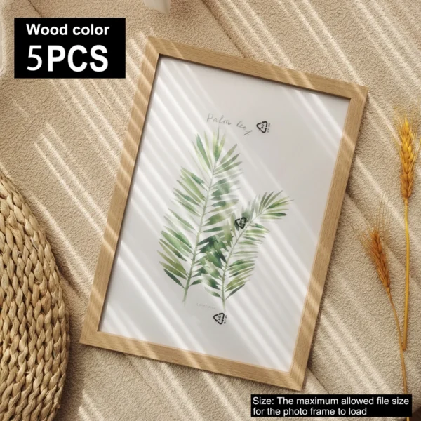 5Pcs Wooden Photo Frames For Picture Wall 10X15 15X20 20X25 A4 Pictures Frame Stand For Pictures Certificate Commemorative Gift - Image 6