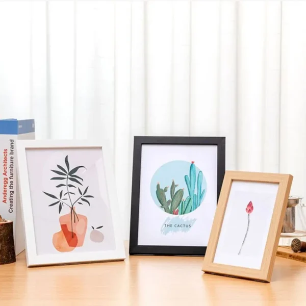Wooden Photo Frame For Wall Hanging 10X15 15X20 20X25cm A4 Wood Picture Frame Stand For Pictures Photo Decor Commemorative Gift