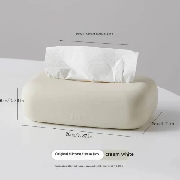 Light Luxury Tissue Box Soft Waterproof Tissue Box Cover Silicone Reusable Wet Wipe Box Holder Bathroom Kitchen Paper Holder - Image 6