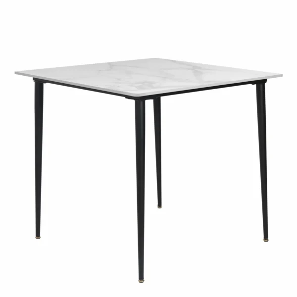Mid-Century Slate Kitchen Dining Table with Sintered Stone Top and Metal Legs, Desk for Living Room, Dining Room - Image 5