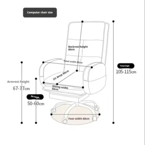 Recliner Ergonomic Office Chairs Computer Boss Leather Executive Chair Lounge Swivel Cadeira De Escritorio Office Furniture WKOC - Image 6