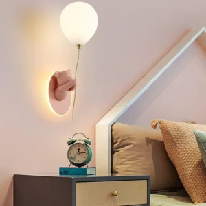 Creative and personalized cartoon children's room, bedroom, bedside wall lamp, artistic bear atmosphere wall light fixture - Image 3