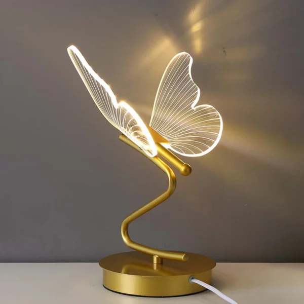 Nordic LED Table Lamps Indoor Lighting Switch Button Bedroom Bedside Living Room Restaurant Home Decoration Butterfly Desk Lamp - Image 2