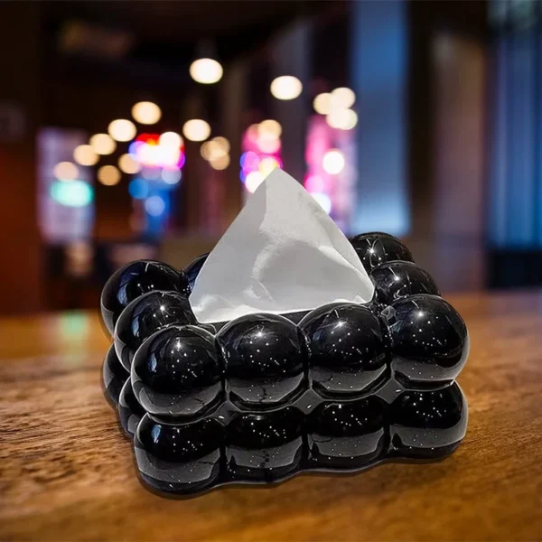 New type Tissue storage box Marshmallow style White and Black Nortic Artwork Plastic Tissue Box For Home restaurant and office - Image 3