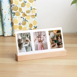 3 in 1 Photo Frame Instant Camera Acrylic LED Light 3 inch Picture Holder Photo Table for Fujifilm/Polaroid Desktop Decor - Image 3
