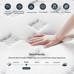 Mattress, Full of High-Density Memory Foam and Independent Pocket Springs, 12 Inch Mattress - Image 4
