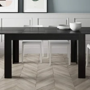 Mobili Fiver, Easy, Extendable Dining Table, 55,1(86,6) x35,4 in, Ashwood Black, for 6-10 People, Expandable Dining Table - Image 4