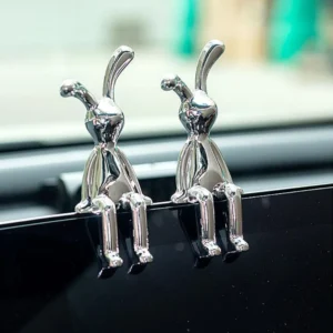 Hot Sale 3D Rabbit Ornaments Long Eared Electroplating Interior Home Furnishings Dining Table Car Center Console Decoration - Image 4