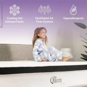 Maxima Hybrid Mattress, Cooling Gel Infused Memory Foam and Innerspring Mattress, Bed in a Box - Image 4